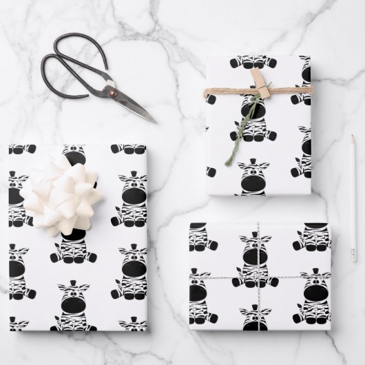 Feuille De Papier Cadeau Goofy Zebra (Recto)