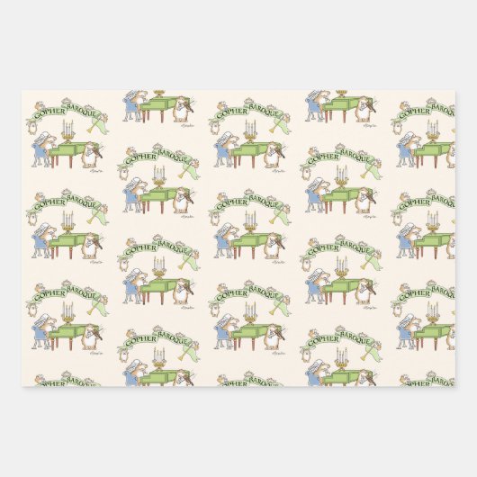 Feuille De Papier Cadeau GOPHER BAROQUE par Sandra Boynton (Devant)