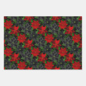 Feuille De Papier Cadeau Goth Christmas Poinsettia (Devant 2)