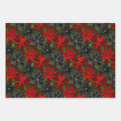 Feuille De Papier Cadeau Goth Christmas Poinsettia (Devant)