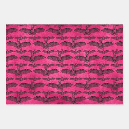 Feuille De Papier Cadeau Goth rose (Devant 3)