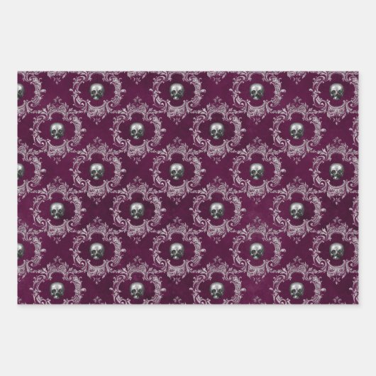 Feuille De Papier Cadeau Goth rose (Devant)