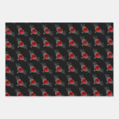 Feuille De Papier Cadeau Goth Saint-Valentin Cœurs ailés (Devant 2)
