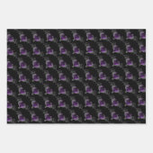 Feuille De Papier Cadeau Goth Saint-Valentin Cœurs ailés (Devant)