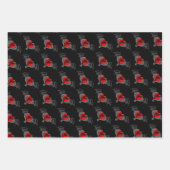 Feuille De Papier Cadeau Goth Valentine Coeurs ailés (Devant 2)