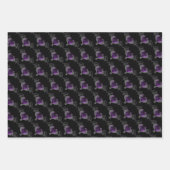 Feuille De Papier Cadeau Goth Valentine Coeurs ailés (Devant)