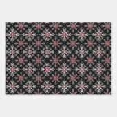 Feuille De Papier Cadeau Gothic Spooky Christmas snowflakes (Devant 3)