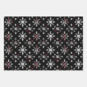 Feuille De Papier Cadeau Gothic Spooky Christmas snowflakes (Devant 3)