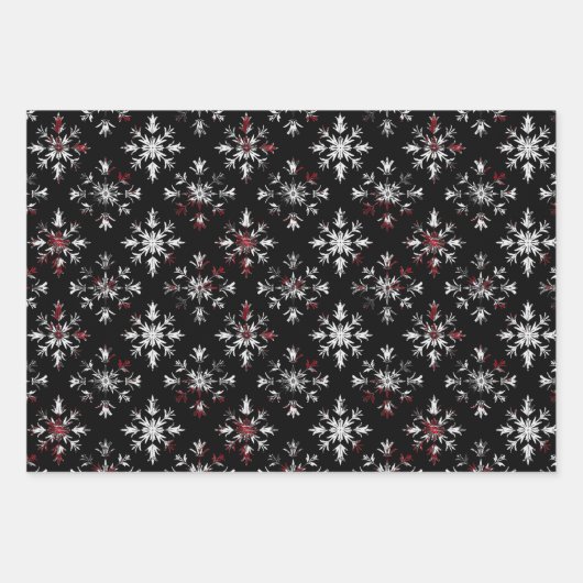 Feuille De Papier Cadeau Gothic Spooky Christmas snowflakes (Devant)