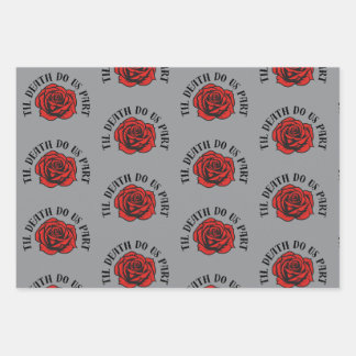 Feuille De Papier Cadeau Gothic Til Death nous enroulons partiellement du p