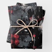 Feuille De Papier Cadeau Gothique Punk Alternative Fée de Noël (En situation)