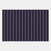 Feuille De Papier Cadeau Gothique violet et bande noire (Devant)