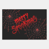 Feuille De Papier Cadeau Gothmas Bold Red Script on Black Goth Christmas (Devant 2)