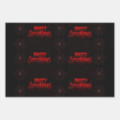 Feuille De Papier Cadeau Gothmas Bold Red Script on Black Goth Christmas (Devant)