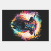 Feuille De Papier Cadeau Grace Ghoost : Vache Holographique Spectrale, (Devant)