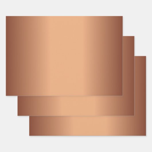 Feuille De Papier Cadeau Gradient en terre cuite (Lot)