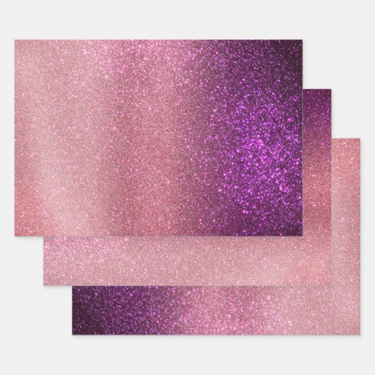 Feuille De Papier Cadeau Gradient ombre (Lot)