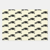 Feuille De Papier Cadeau Graduation Caps Graduation (Devant 3)