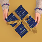 Feuille De Papier Cadeau Gradué Gold Calligraphie Script moderne