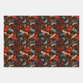 Feuille De Papier Cadeau Graffiti Arme crâne Roses Loth Goth urbain (Devant)