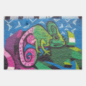 Feuille De Papier Cadeau Graffiti coloré Chameleon (Devant 2)