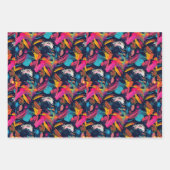 Feuille De Papier Cadeau Graffiti éclaboussé de chaos vif (Devant 3)
