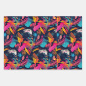 Feuille De Papier Cadeau Graffiti éclaboussé de chaos vif (Devant 2)