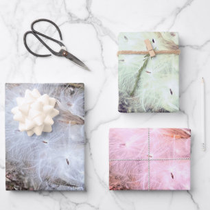 Feuille De Papier Cadeau Graines et soie d'algues