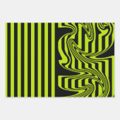 Feuille De Papier Cadeau Graines et torrents - Lime vert et noir (Devant 3)