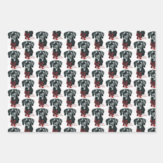 Feuille De Papier Cadeau Grand Danse Joyeux Noël (Devant 3)