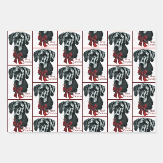 Feuille De Papier Cadeau Grand Danse Joyeux Noël (Devant)