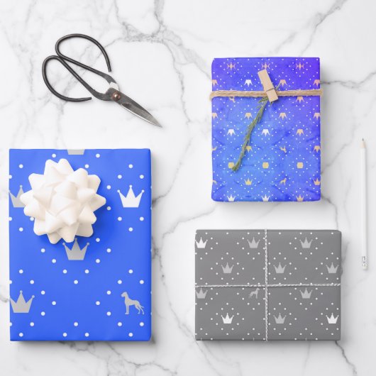 Feuille De Papier Cadeau Grand Motif Dane Regal (Recto)