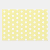 Feuille De Papier Cadeau Grand Pois rose, vert et Motif jaune (Devant 2)