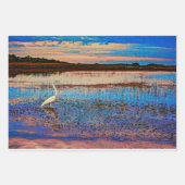 Feuille De Papier Cadeau Grande aigrette dans les zones humides (Devant 2)