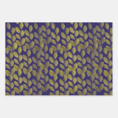 Feuille De Papier Cadeau Grande aquarelle verte (Devant 3)