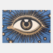 Feuille De Papier Cadeau Grande Gatsby Blue Eye Evil Eye Artework Découpage (Devant)