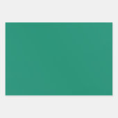 Feuille De Papier Cadeau Grandes roses et vertes modernes et dorées (Devant 2)