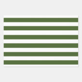 Feuille De Papier Cadeau Grandes vertes et blanches (Devant)