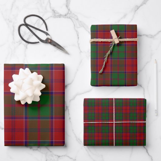 Feuille De Papier Cadeau Grant Clan Tartan Scottish Plaid (Recto)