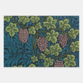 Feuille De Papier Cadeau  Grapevines with clusters of pink grapes  (Devant)