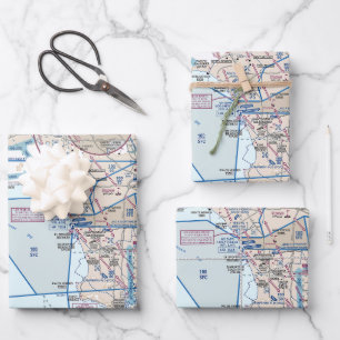 Feuille De Papier Cadeau Graphique aéronautique