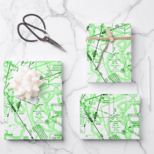 Feuille De Papier Cadeau Graphique aéronautique