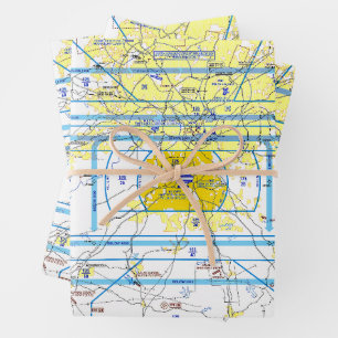 Feuille De Papier Cadeau Graphique aéronautique