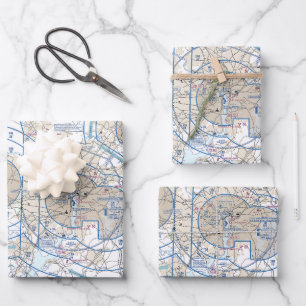 Feuille De Papier Cadeau Graphique aéronautique