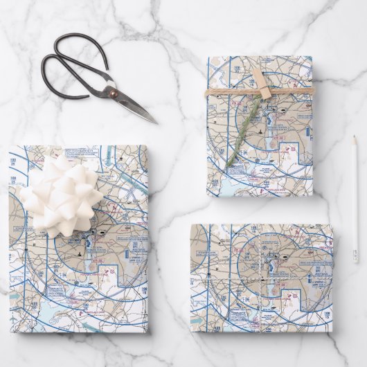 Feuille De Papier Cadeau Graphique aéronautique (Recto)