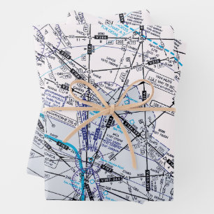 Feuille De Papier Cadeau Graphique aéronautique