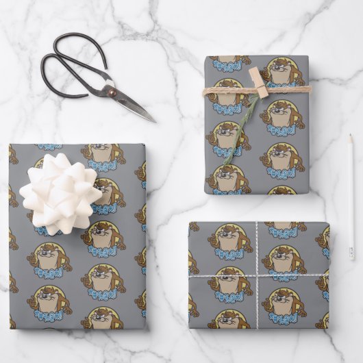 Feuille De Papier Cadeau Graphique en cercle extensible TAZ™ (Recto)