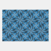 Feuille De Papier Cadeau Graphique Géométrique 3D Spirale Twist Vert Jaune (Devant 3)