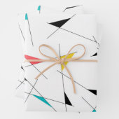 Feuille De Papier Cadeau Graphique géométrique moderne, tendance, simple et (En situation)