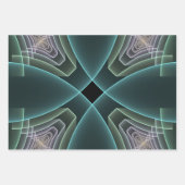 Feuille De Papier Cadeau Graphique géométrique Turquoise moderne (Devant 3)